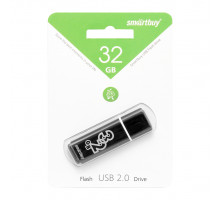 32GB USB GLOSSY (SB32GBGS-K) черный SMARTBUY