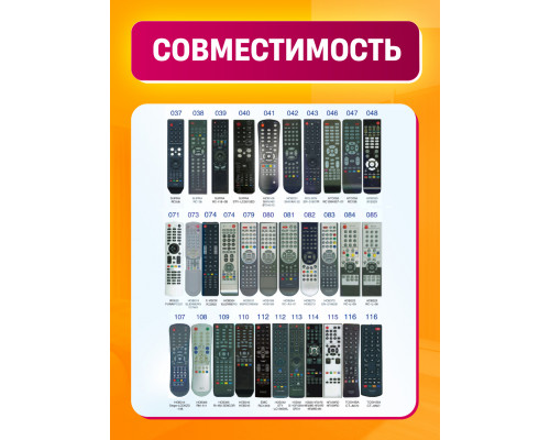 Пульт для телевизоров универсальный RM-D1195+X  COLOR BOX