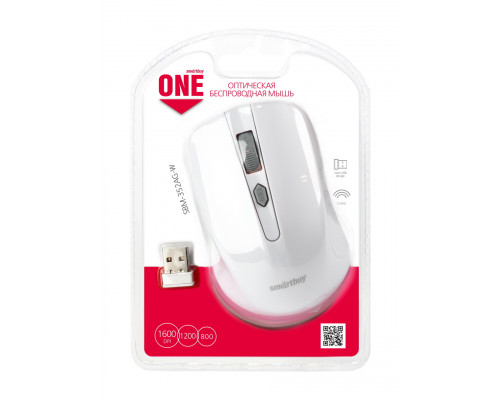 Мышь беспроводная ONE SBM-352AG-W белый SMARTBUY