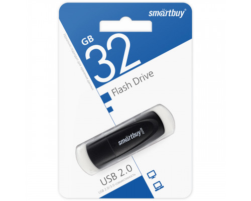 32GB USB 2.0 Scout Black (SB032GB2SCK) черный SMARTBUY