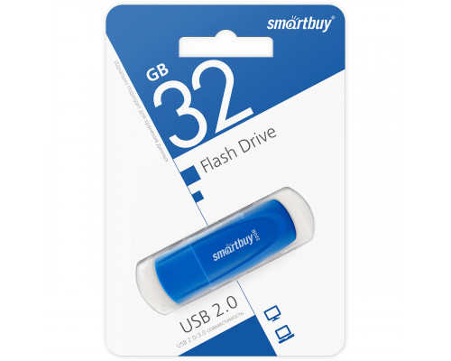 32GB USB 2.0 Scout Blue (SB032GB2SCB) синий SMARTBUY