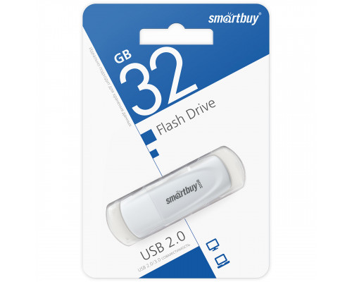 32GB USB 2.0 Scout White (SB032GB2SCW) белый SMARTBUY