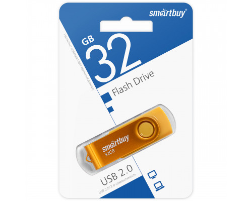 32GB USB 2.0 Twist Yellow (SB032GB2TWY) желтый SMARTBUY