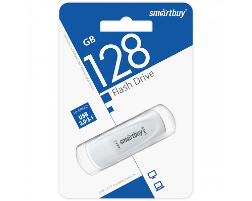 128GB USB 3.0 Scout White (SB128GB3SCW) белый SMARTBUY