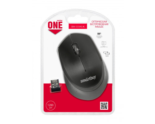 Мышь беспроводная ONE SBM-333AG-K черный SMARTBUY