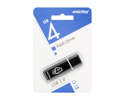 4GB USB GLOSSY (SB4GBGS-K) черный SMARTBUY