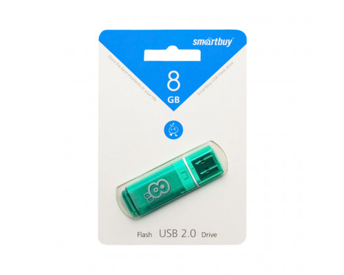 8GB USB GLOSSY (SB8GBGS-G) зеленый SMARTBUY