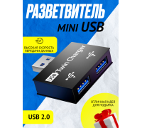 Разветвитель USB A4 2USB  черный DREAM (Скидка 20 процентов)