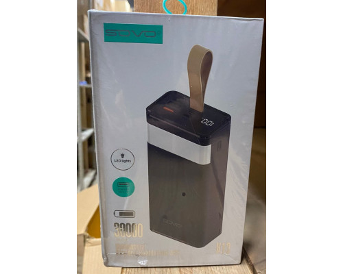 Внешний АКБ X13 30000mAh 2USB 2A  BLACK SOVO (скидка 30 процентов)