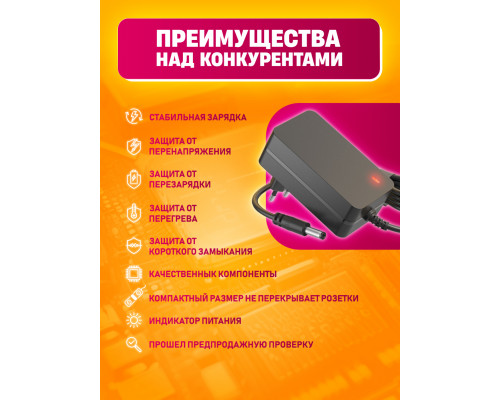 Блок питания 19В 0.6А 5.5x2.5 HD8865 1M для робота пылесоса (скидка 50 процентов)