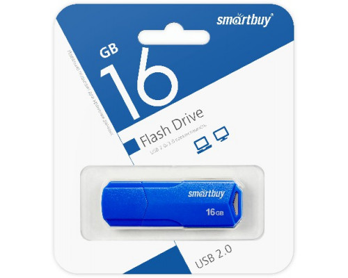 16GB USB 2.0 CLUE Blue(SB16GBCLU-BU) синий  SMARTBUY