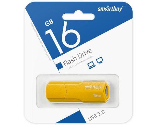 16GB USB 2.0 CLUE Yellow (SB16GBCLU-Y) жёлтый SMARTBUY