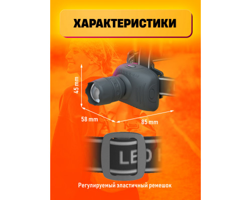 Фонарь MX-6611 ZOOM прорезиненный корпус (240) (W1)