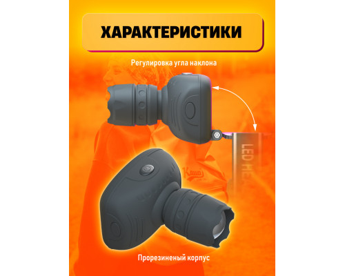 Фонарь MX-6611 ZOOM прорезиненный корпус (240) (W1)