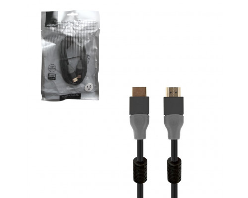 Кабель HDMI K-316 (4K, 10,2Гбит/с, ARC) 1.5М черно-серый SMARTBUY