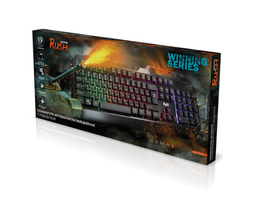Клавиатура игровая RUSH ARMOR SBK-310G-K черный SMARTBUY (скидка 10 процентов)