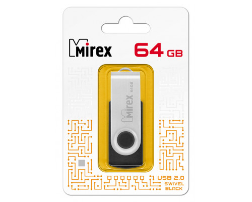 64GB USB2.0 SWIVEL (13600-FMURUS64) черный MIREX