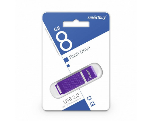 8GB USB QUARTZ фиолетовый SMARTBUY