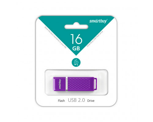 16GB USB QUARTZ(SB16GBQZ-V) фиолетовый SMARTBUY