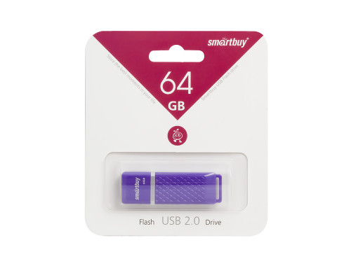 64GB USB QUARTZ (SB64GBQZ-V) фиолетовый SMARTBUY