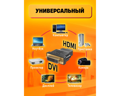 Адаптер переходник HDMI DVI (24+1) DH07 1PC/POLYBAG (скидка 50 процентов)