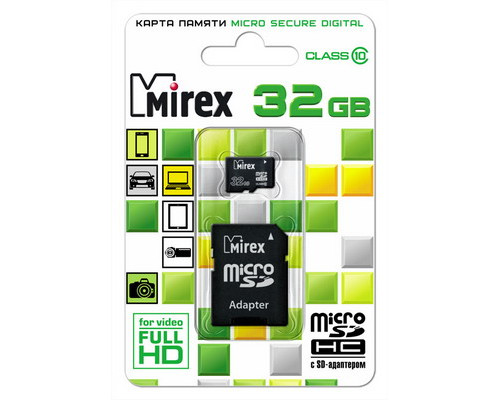 32GB microSDHC Class 10 (13613-AD10SD32) MIREX