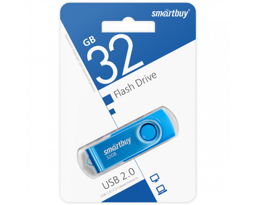 32GB USB 2.0 Twist Blue (SB032GB2TWB) синий SMARTBUY