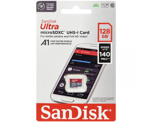 128GB microSD Class10 ULTRA UHS-I A 1 140MB/S SANDISK