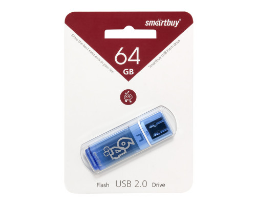64GB USB GLOSSY (SB64GBGS-B) синий SMARTBUY