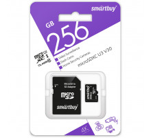256GB microSDXC UHS-I Class10 U3 V30 (SB256GBSDCCTV) SMARTBUY