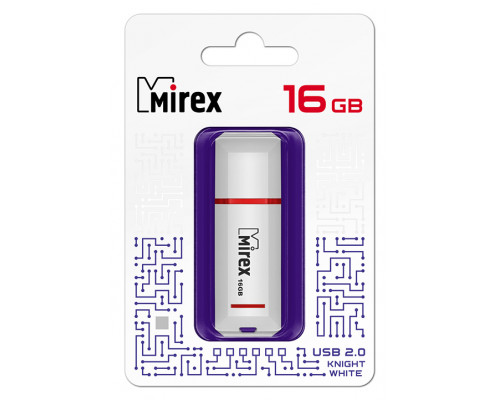 16GB USB2.0 KNIGHT (13600-FMUKWH16) белый MIREX