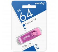 64GB USB TWIST (SB064GB2TWP) розовый SMARTBUY