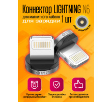 Коннектор LIGHTNING N6 (для магнитного кабеля) серебро DREAM STYLE (скидка 20 процентов)