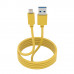 Зарядный кабель 2 В 1 MicroUSB/LIGHTNING B4 1M желтый W05