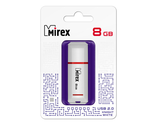 8GB USB2.0 KNIGHT (13600-FMUKWH08) белый MIREX