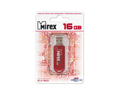 16GB USB2.0 ELF (13600-FMURDE16) красный MIREX