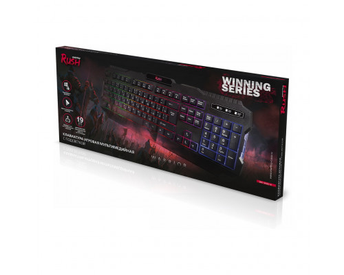 Клавиатура игровая RUSH WARRIOR SBK-308G-K (20) черный SMARTBUY