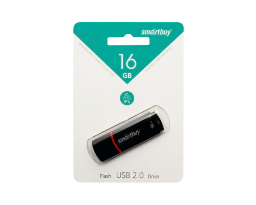 16GB USB CROWN (SB16GBCRW-K) черный SMARTBUY