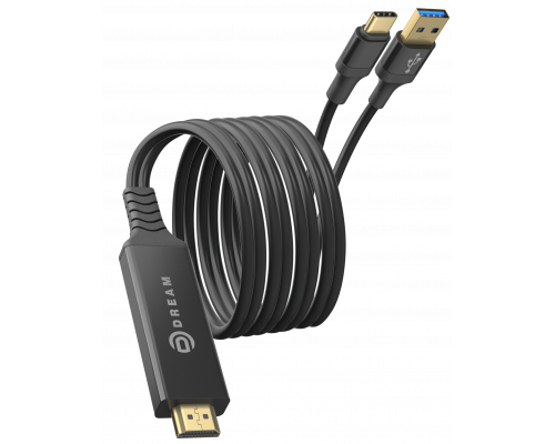 Кабель HDMI HD01 2M для Samsung DEX (TYPE-C, USB) черный DREAM (скидка 20 процентов)