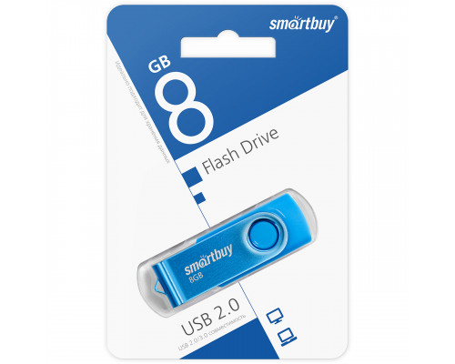 8GB USB 2.0 Twist Blue (SB008GB2TWB) синий SMARTBUY