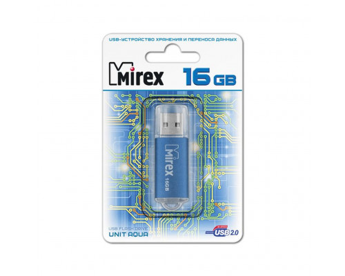 16GB USB2.0 UNIT (13600-FMUAQU16) синий MIREX