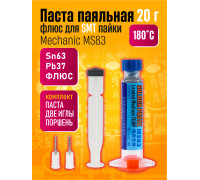 Паяльная паста MECHANIC MS83, 20 г.,флюс для пайки Sn63Pb37 (W1)