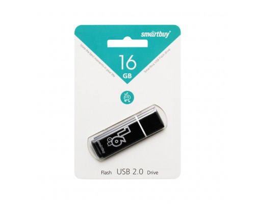 16GB USB GLOSSY (SB16GBGS-K) черный SMARTBUY
