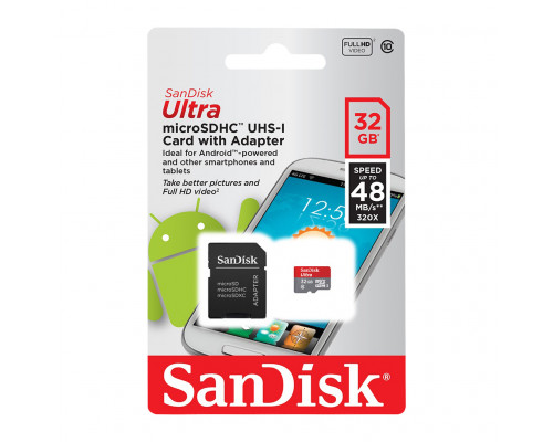 32GB microSDHC Class10 ULTRA ANDROID 48MB/S SANDISK
