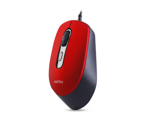 Мышь проводная беззвучная ONE 265-R (SBM-265-R) красная SMARTBUY
