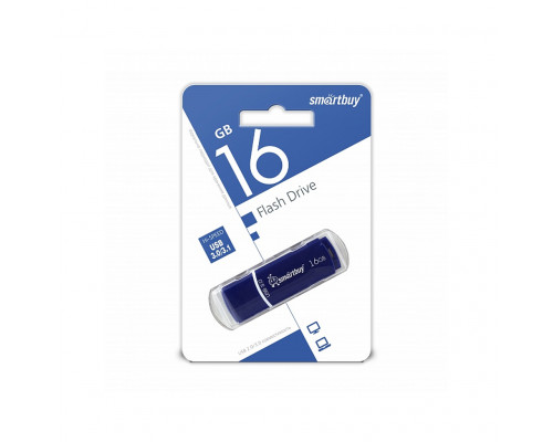16GB USB 3.0 CROWN синий SMARTBUY