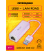 Сетевая карта USB 2.0, RJ45, 100Мбит/с LN01 WHITE (10*15)
