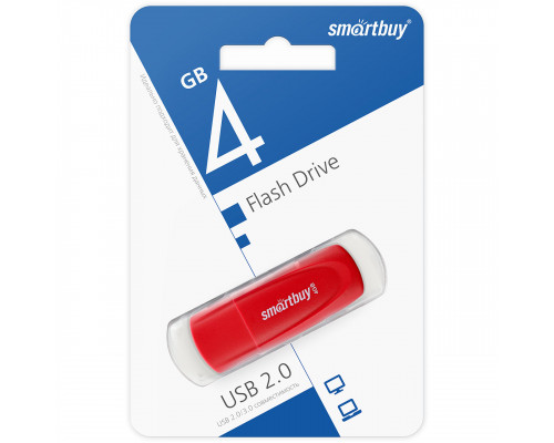 4GB USB Scout Red (SB004GB2SCR) красный SMARTBUY