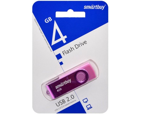 4GB USB Twist Pink (SB004GB2TWP) розовый SMARTBUY