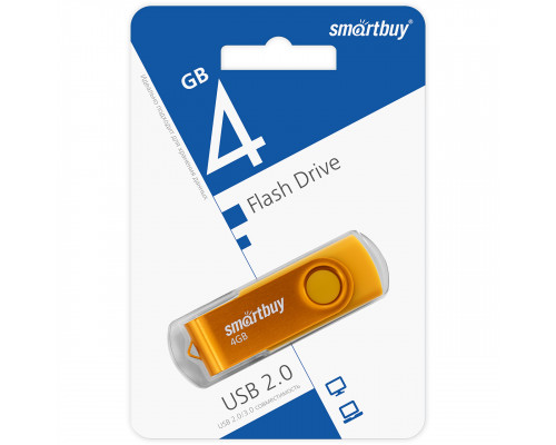 4GB USB Twist Yellow (SB004GB2TWY) желтый SMARTBUY